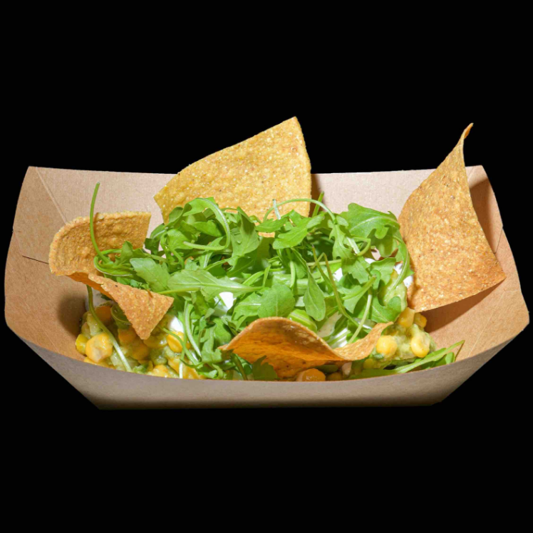 Esquites mit Ruccola und Nachos